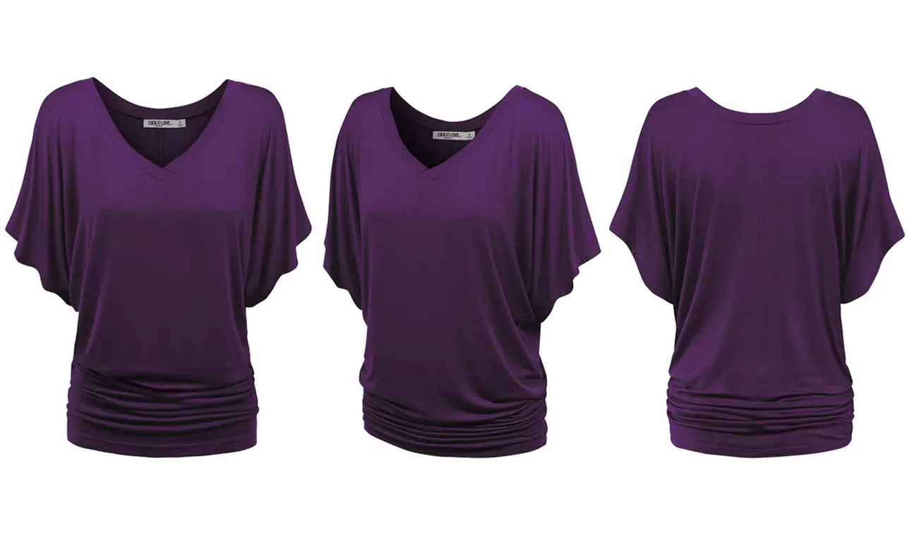 Women's Dolman Top S-3X  by Made by Johnny Plus Size 