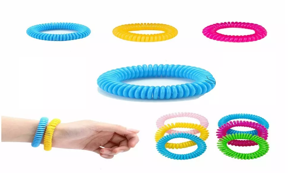 Mosquito Repellent Bracelets Natural No DEET Kids Adult 250 Hrs Protection 10 PK - Primary Image