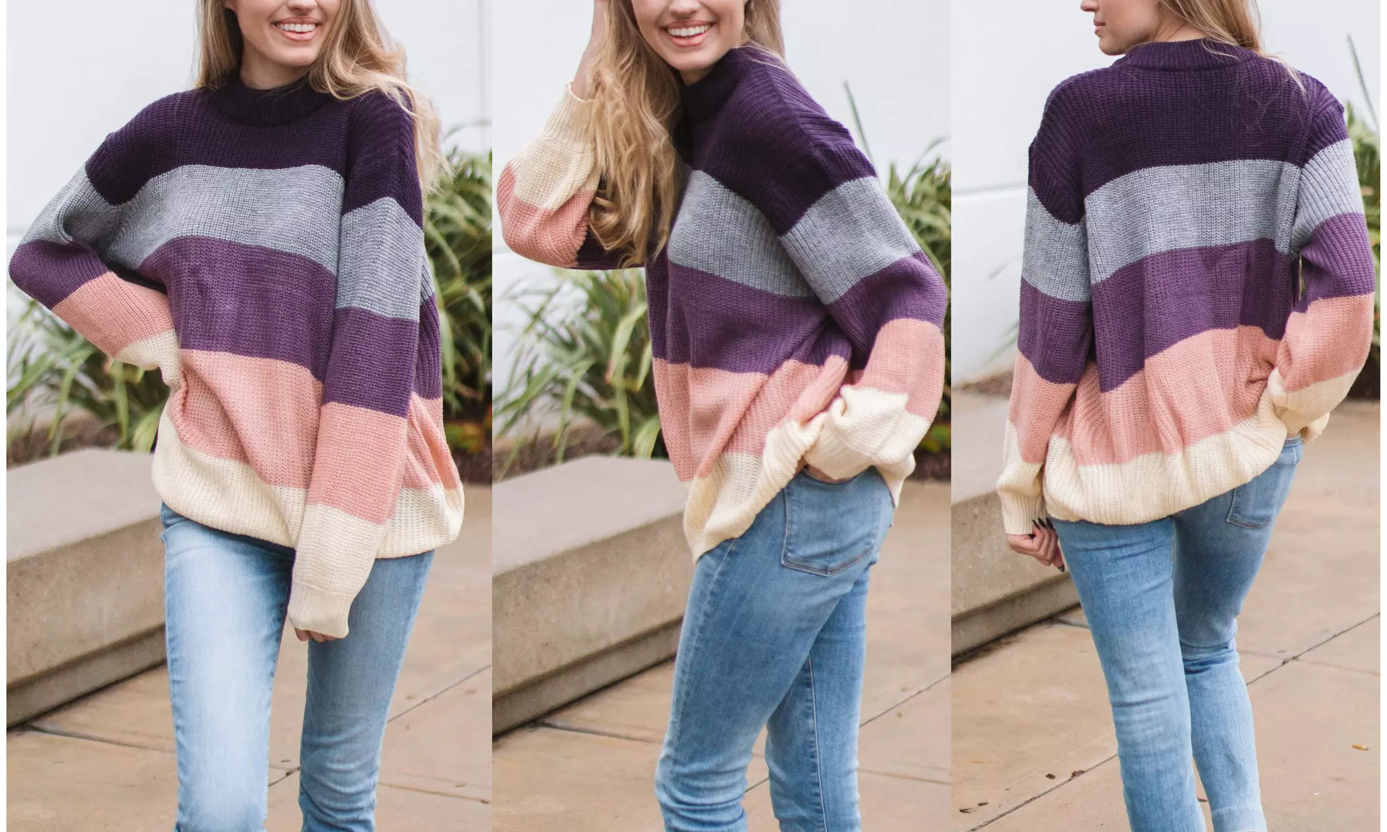 Reflection Women's Color Block Sweater. Plus Sizes Available.  - Primary Image