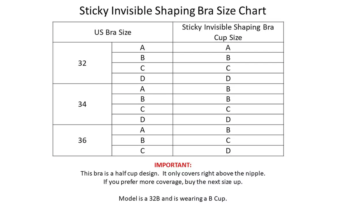 Sticky Invisible Shaping Bra 2-Pack - Second Medium