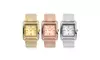 Journee Collection Rhinestone Square Face Link Watch