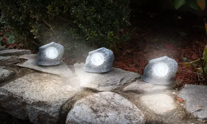 SUNSTONE Solar LED Rock Landscaping Lights  (2, 4, 8, 12, 24-Packs) - Primary Image