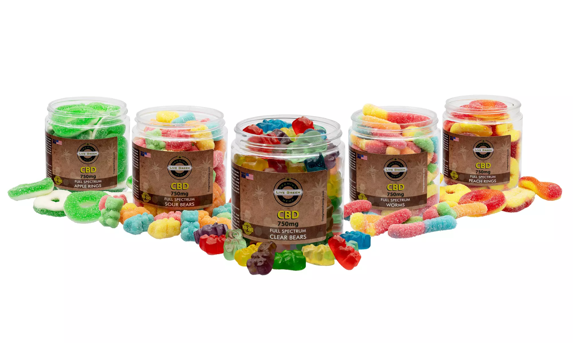 CBD Gummies Full Spectrum For Sleep (750mg) by Live Green Hemp - Primary Image