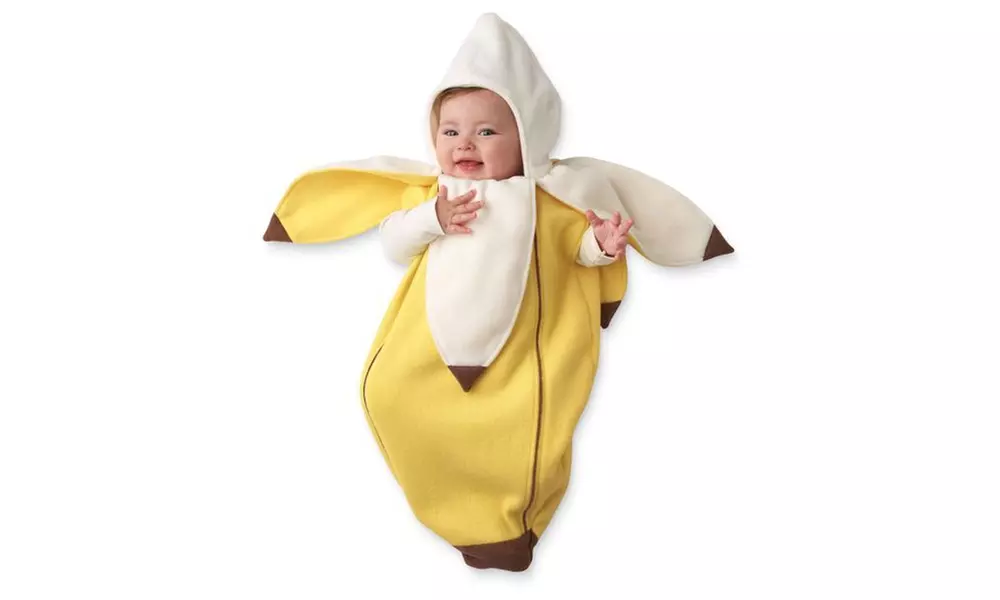 Baby Banana Costume Infant Bunting Swaddle Halloween Fancy Dress - Primary Image