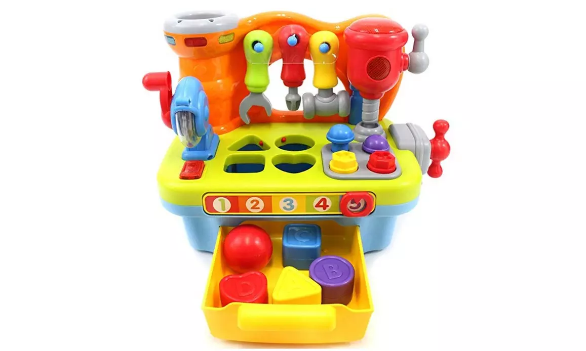 ouneed  Musical Learning Workbench Toy For Kids Construction  Tools - Primary Image