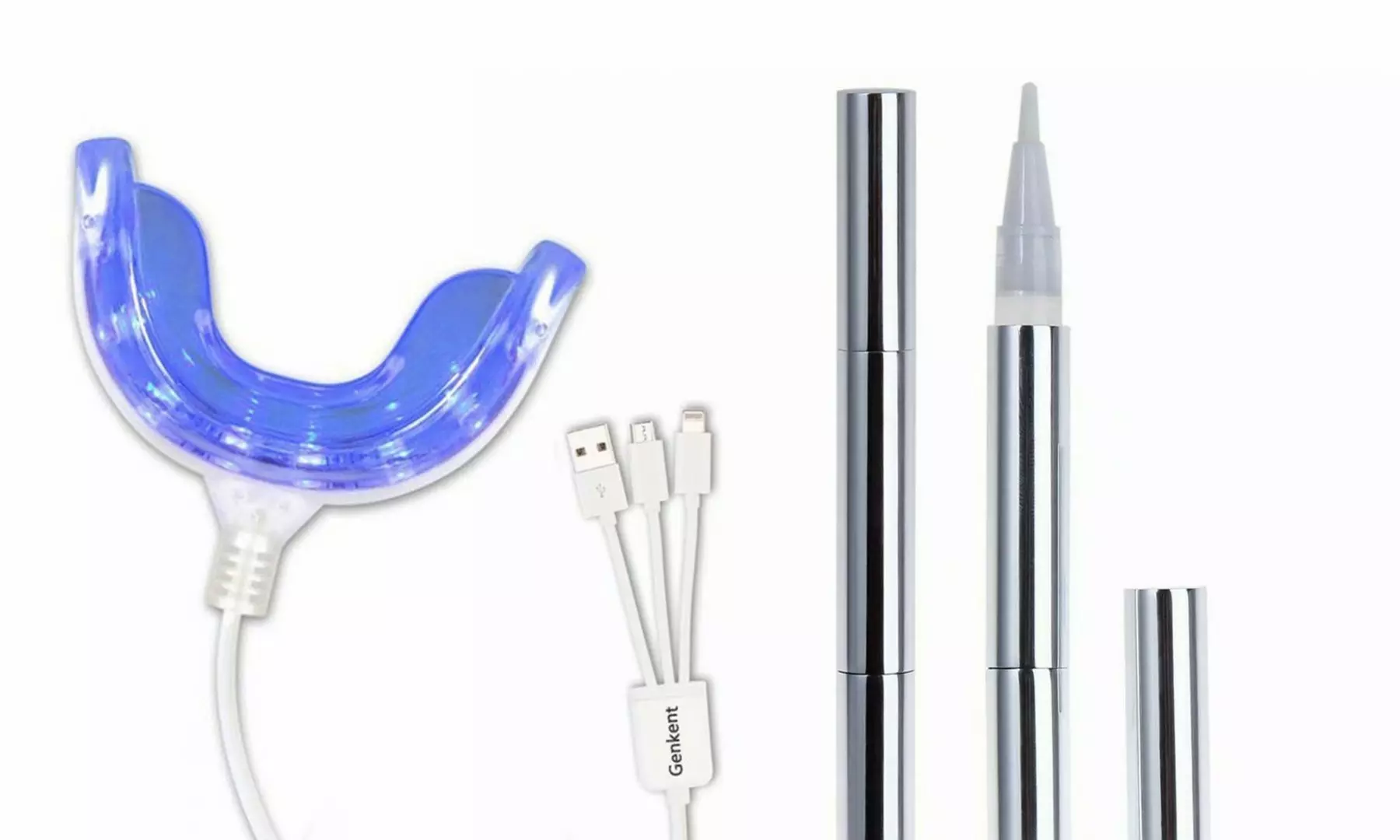 2X Teeth Whitening Pens Tooth White & Bleaching Laser Strong Dental USB Light - Second Medium