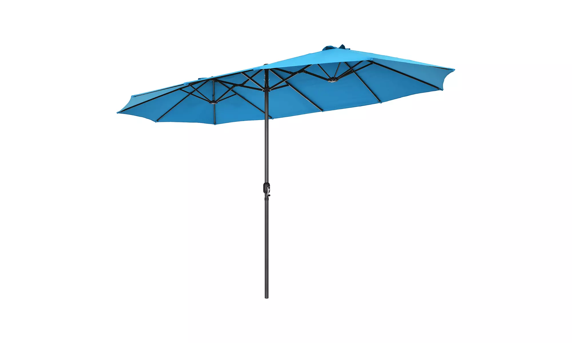 Costway 15FT Patio Double-Sided Umbrella Crank Outdoor Garden Market Sun Shade