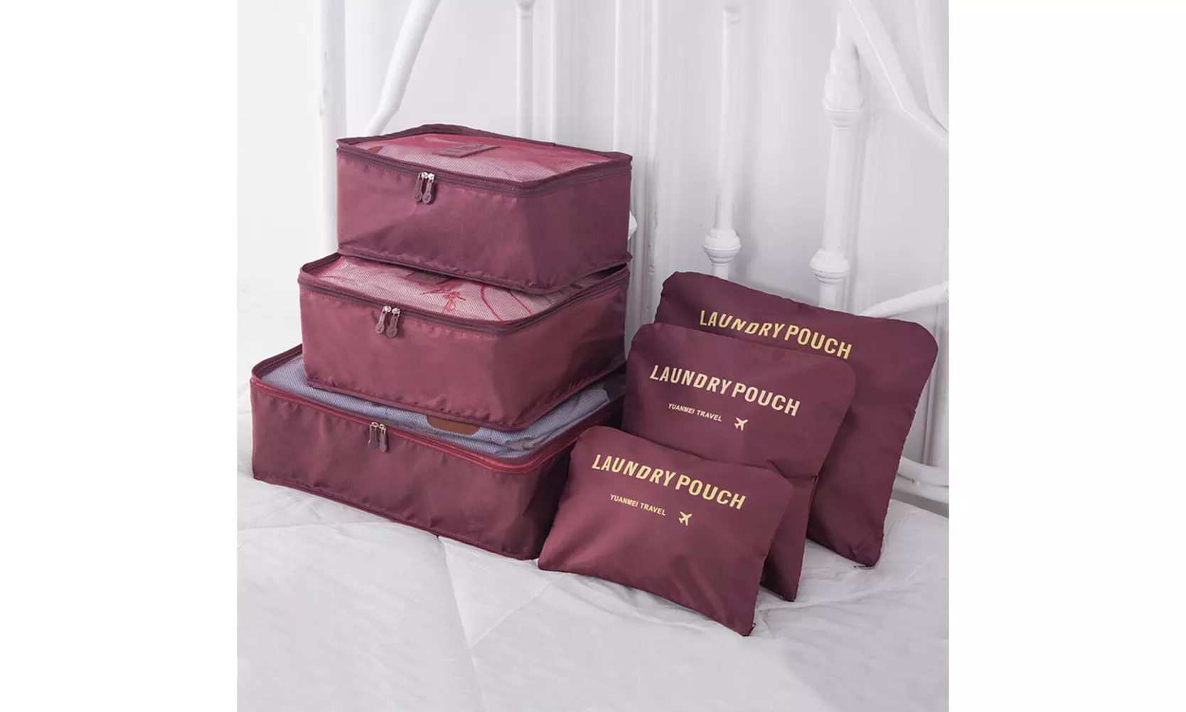 9Pcs Waterproof Clothes Storage Bags Packing Cube Travel Luggage Organizer Pouch