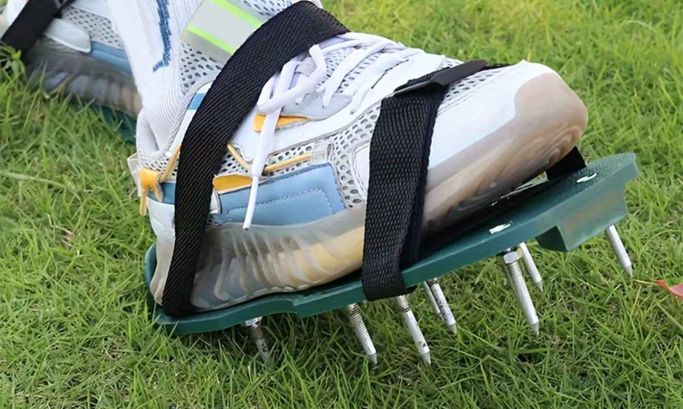 iMounTEK Metal Spiked Lawn Aerator Shoes for Easy Yard Aeration