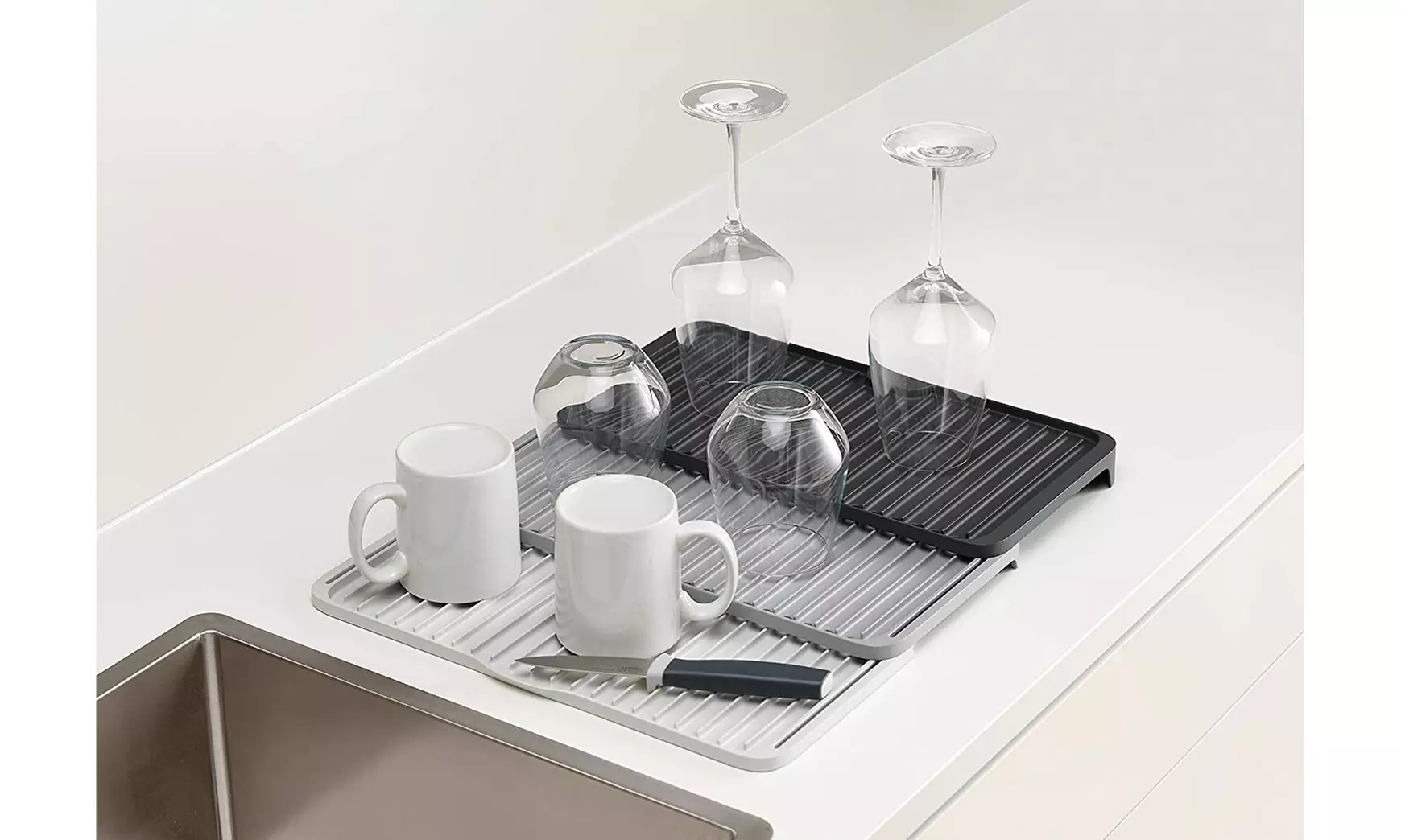 Joseph Joseph  Tier Expandable Draining Mat, Gray - Primary Image