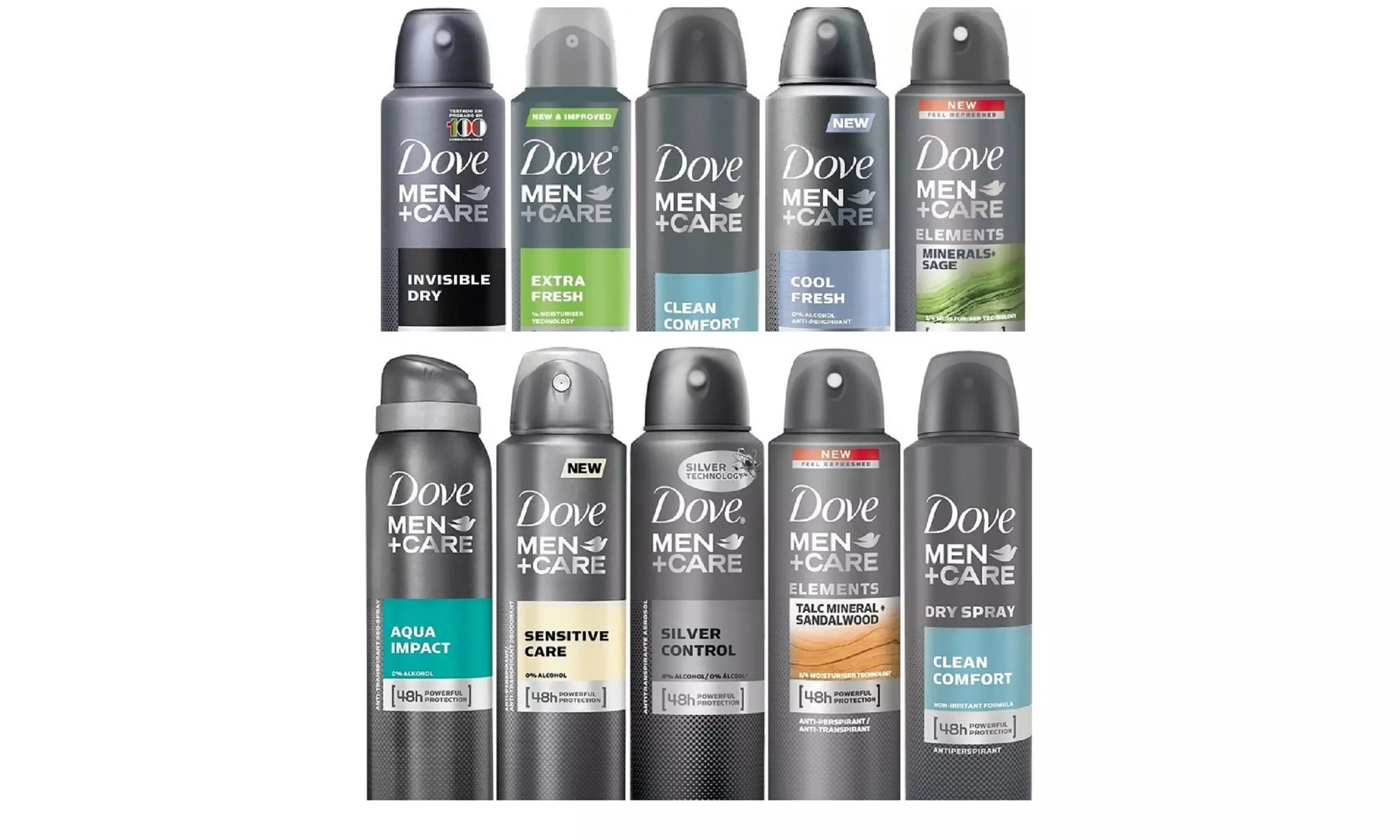 10 store Dove deodorant sprays