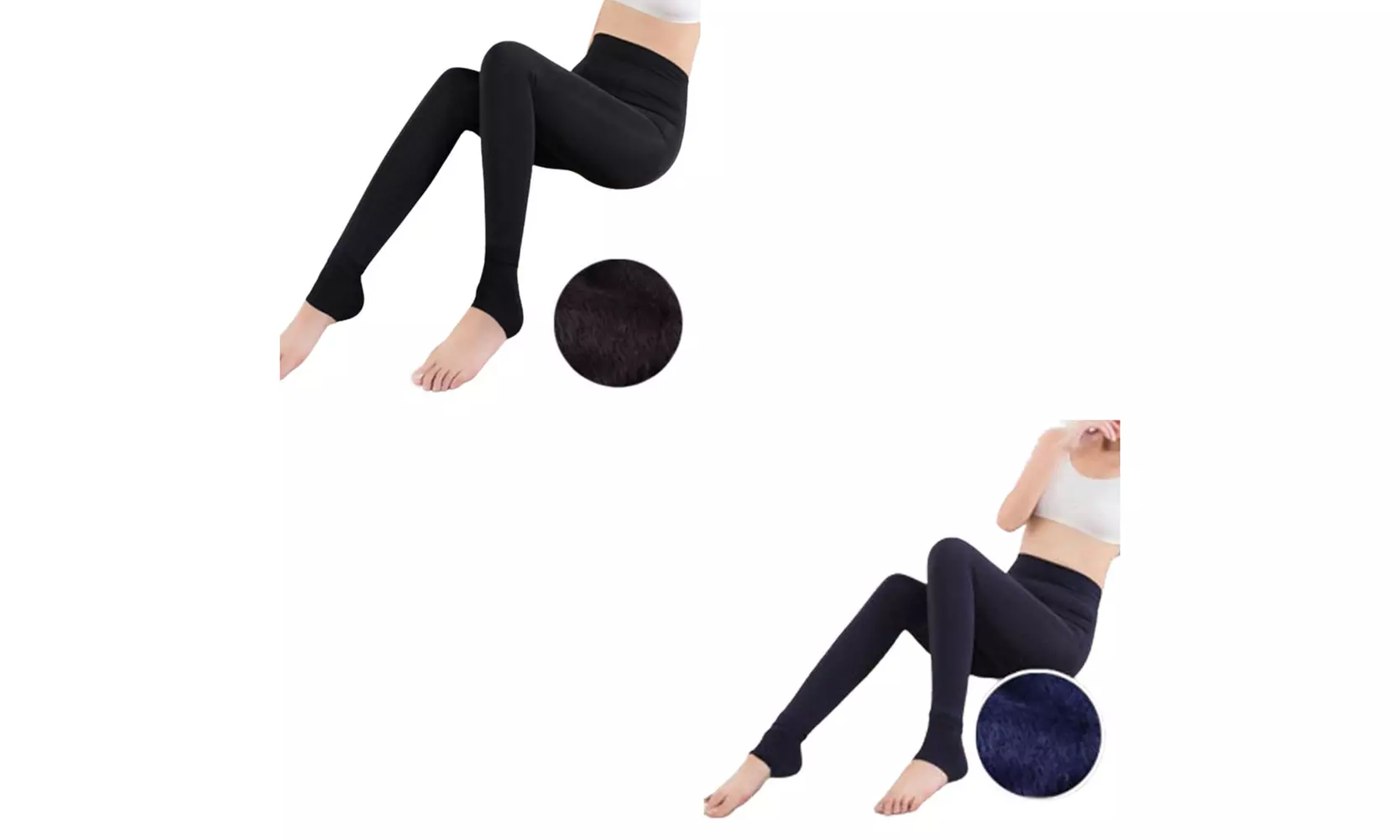US 2-4 Pc Women High Waist Winter Warm Thick Fleece Lined Stretch Pants Leggings
