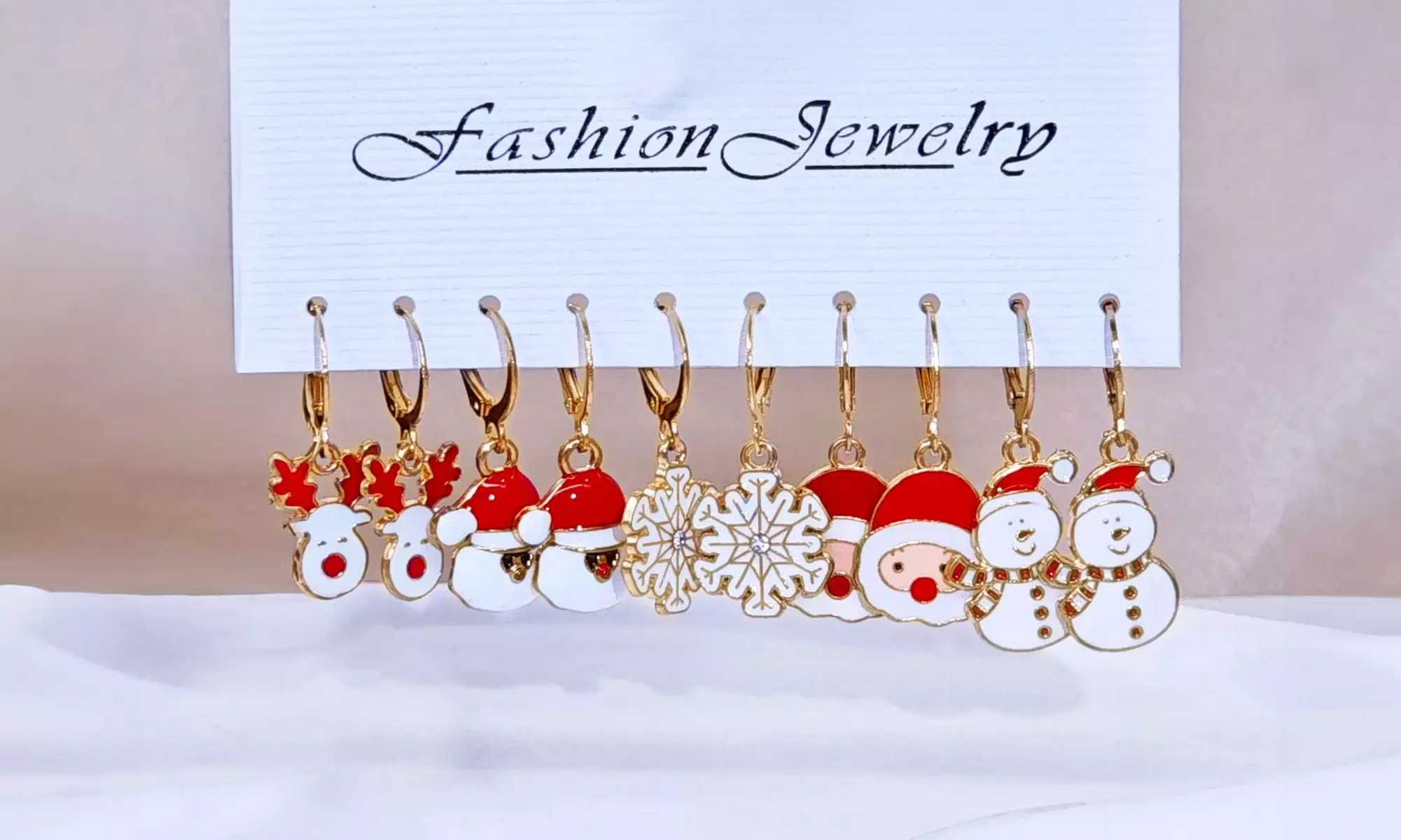 5 or 20-Pair Christmas Drop Dangle Earrings 