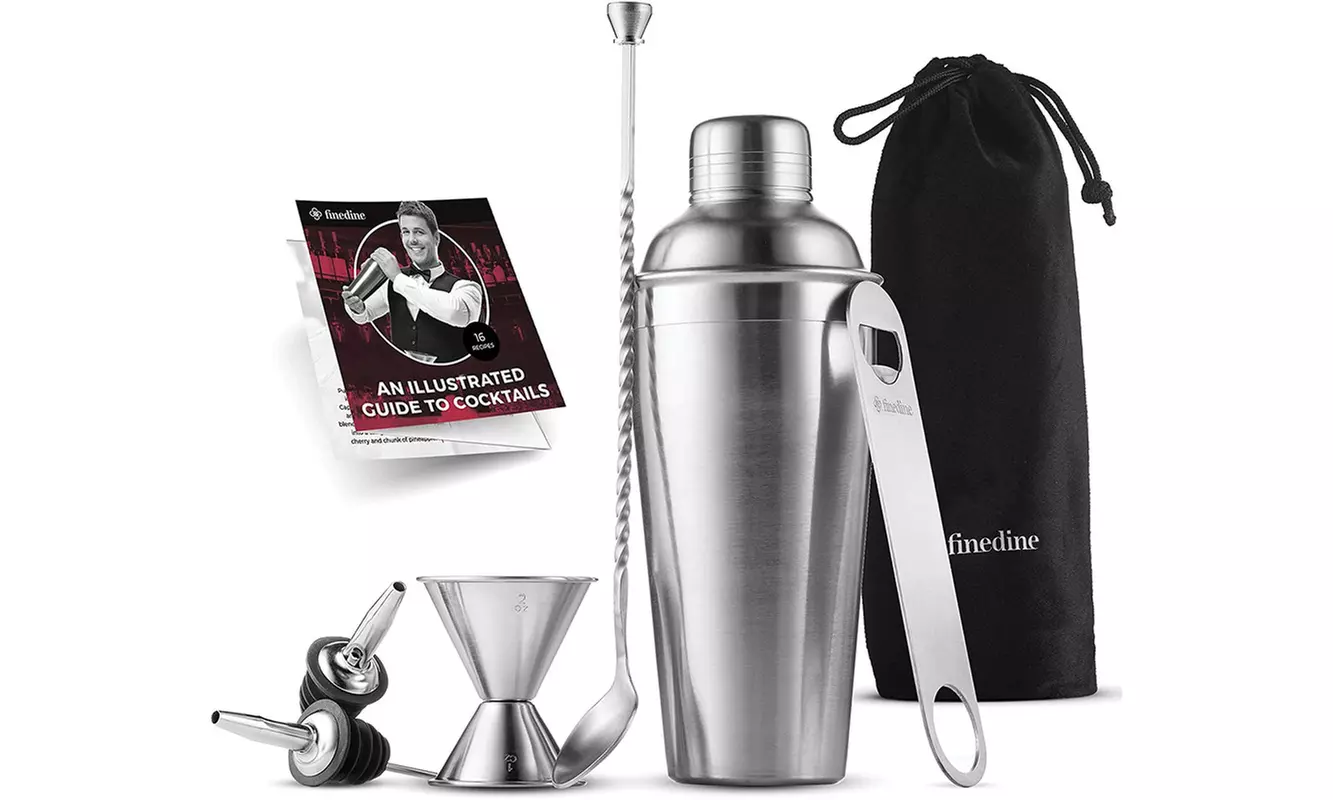  Cocktail Shaker Home Bar Set -  Stainless Steel Bar Tools Kit- (7 or 14 Piece) - Primary Image