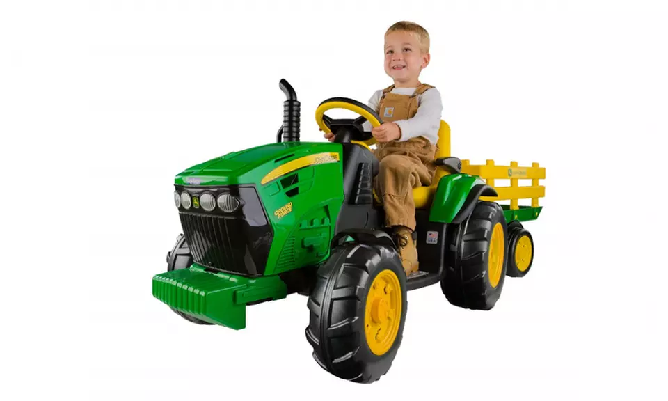  Peg Perego John Deere Ground Force Tractor with Trailer  - Primary Image