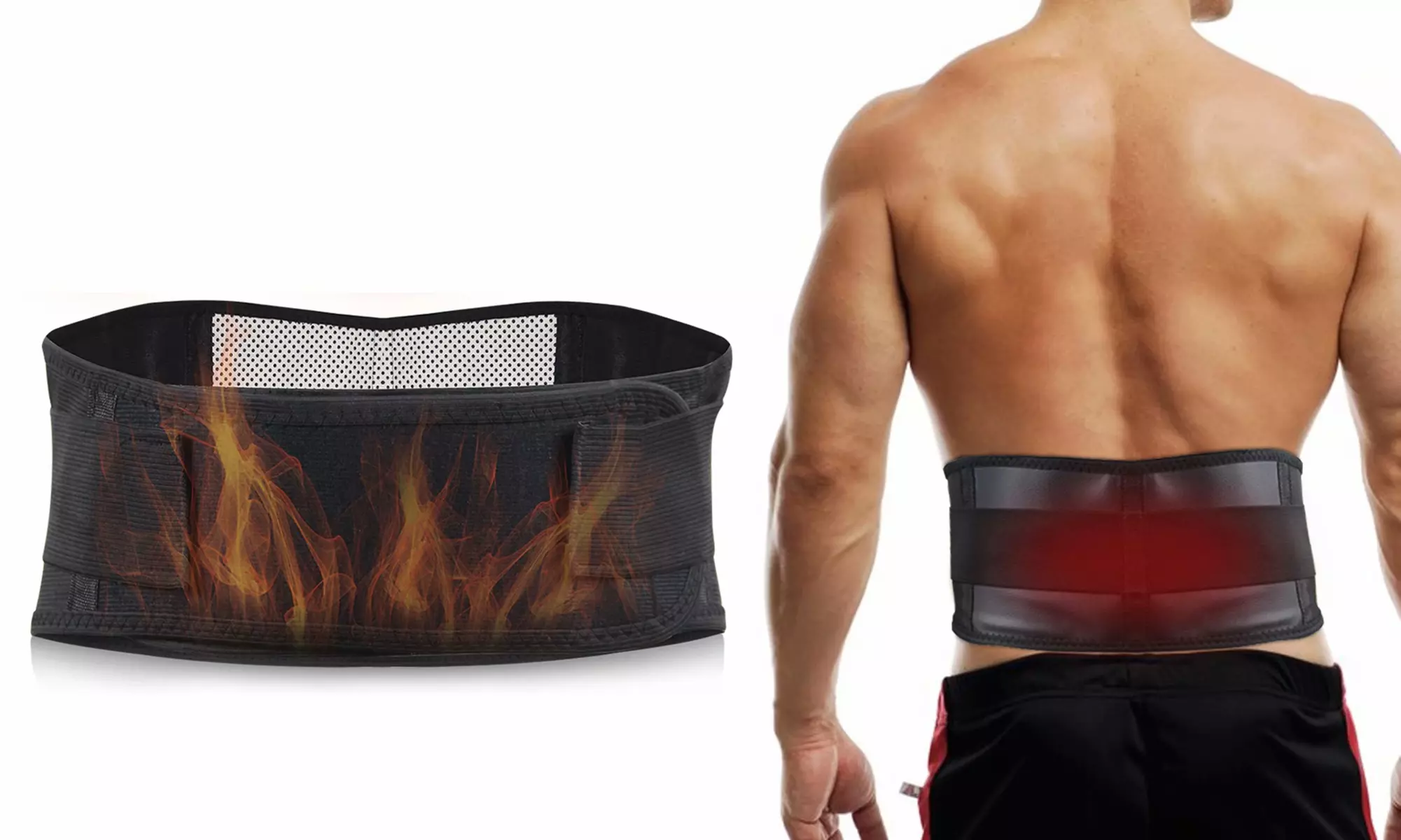 Adjustable Self Heating Waist Support Belt Magnetic Therapy Lumbar Back Brace - Primary Image