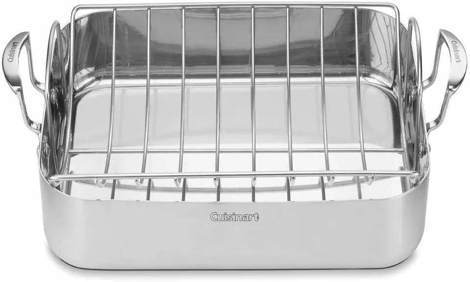Cuisinart MCP117-16BR MultiClad Pro Stainless 16-Inch Rectangular Roaster,Rack  - Primary Image