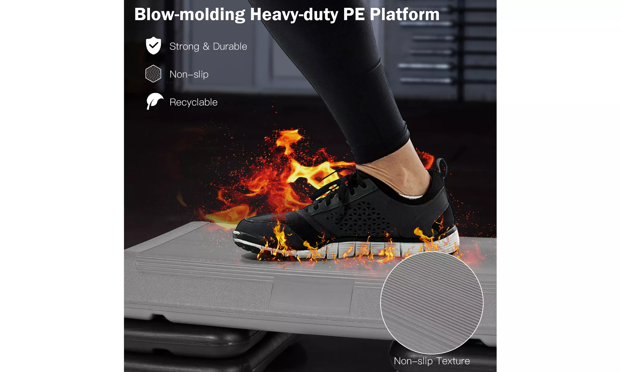 Costway 29'' Adjustable Workout Fitness Aerobic Stepper Exercise Platform Riser