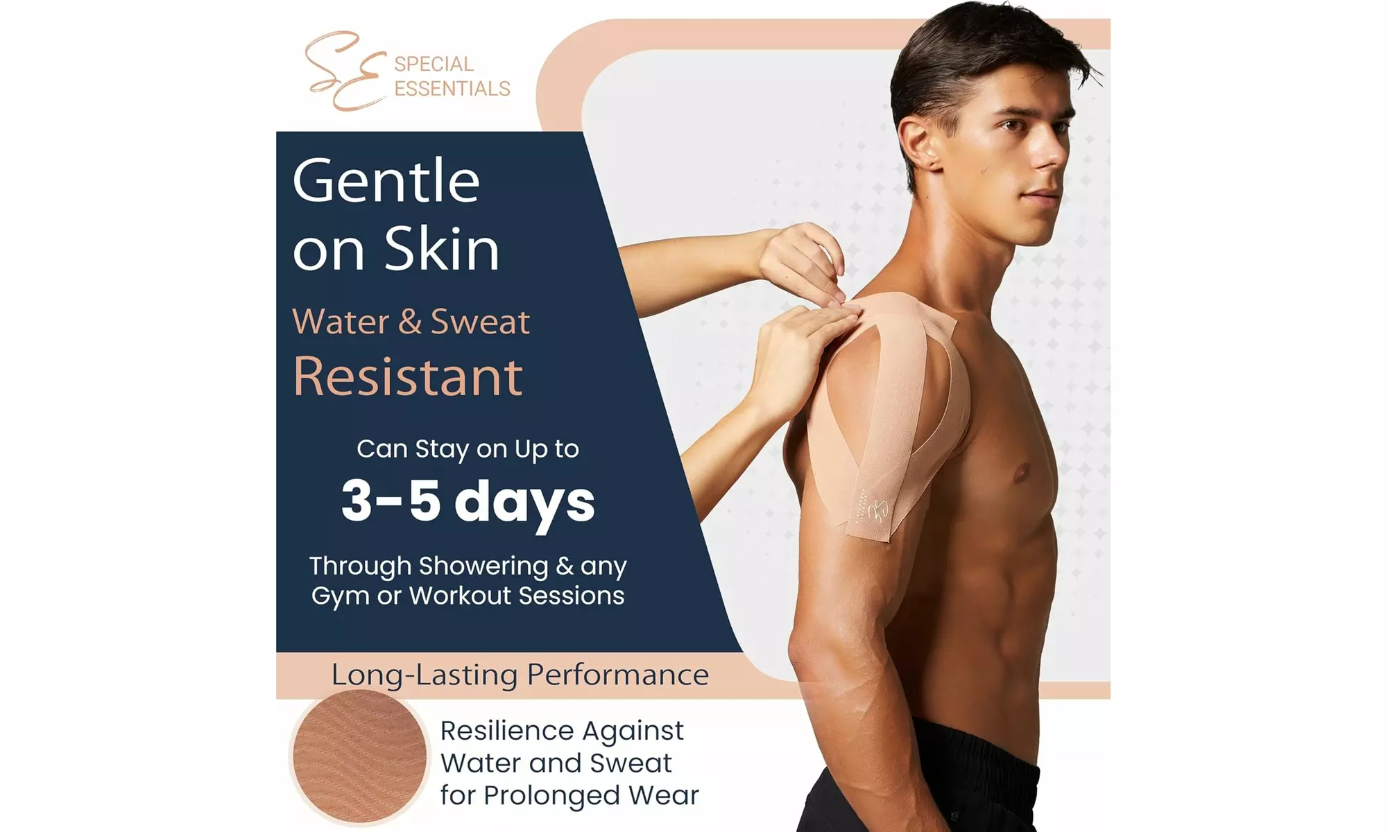 Special Essentials Kinesiology Tape Premium Cotton Water-Resistant Sports Tape