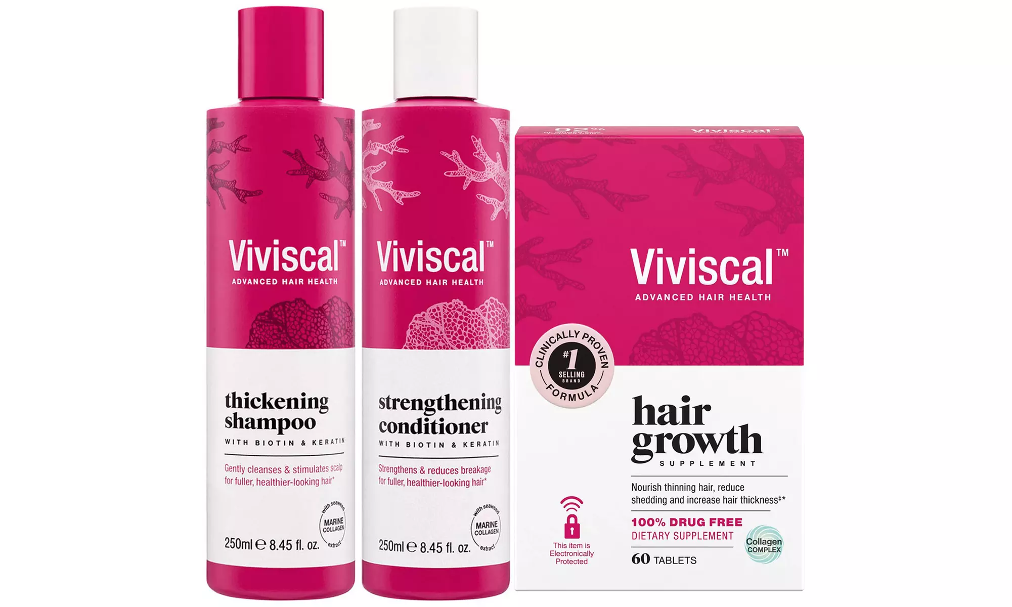 Viviscal Shampoo & Conditioner 8.45 oz Each w/ 60 Tablet Hair Growth Supplement - Primary Image