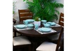 Elama Ocean Breeze 16-Piece Dinnerware Set, Turquoise - Second Medium