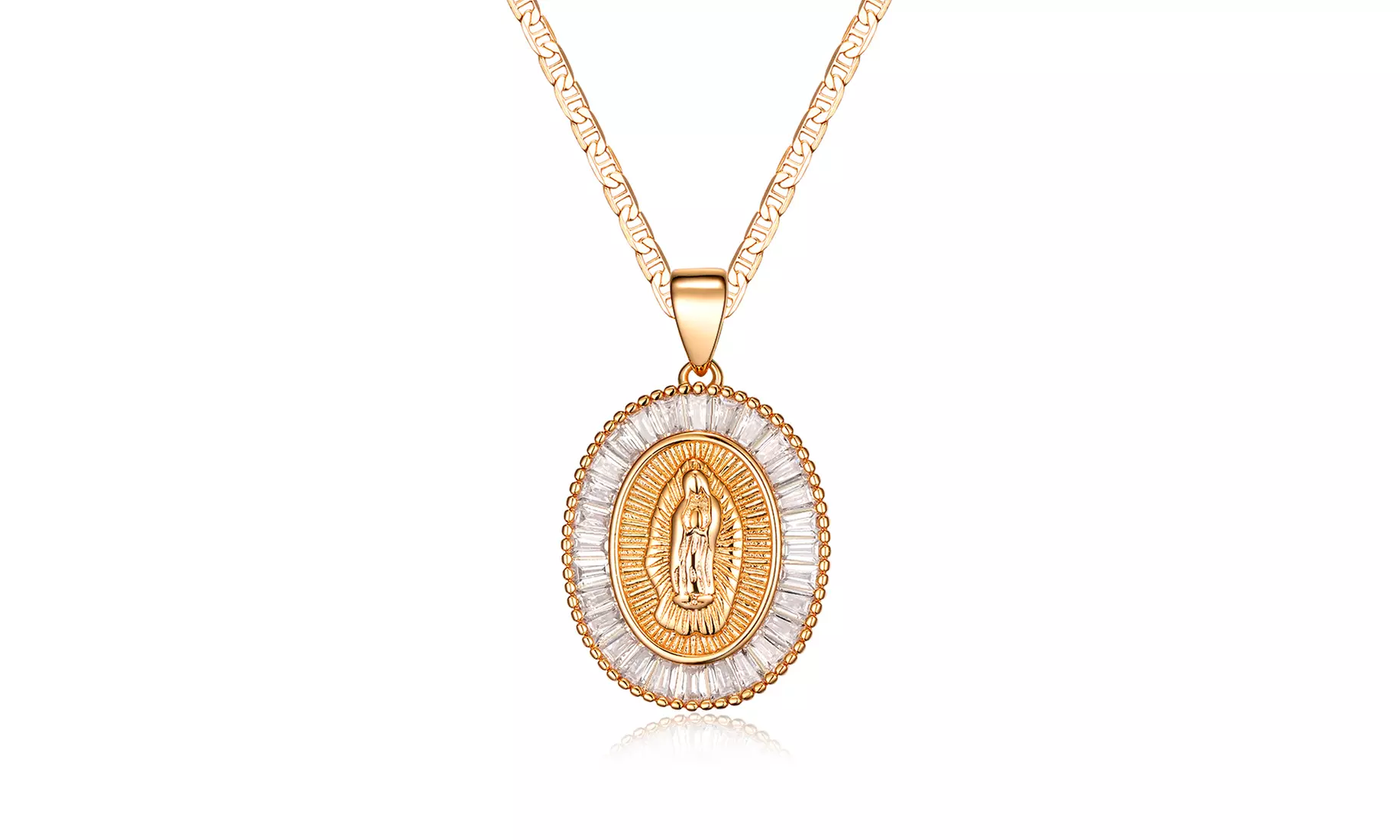 Barzel 18K Gold Baby Jesus Mariner Necklace