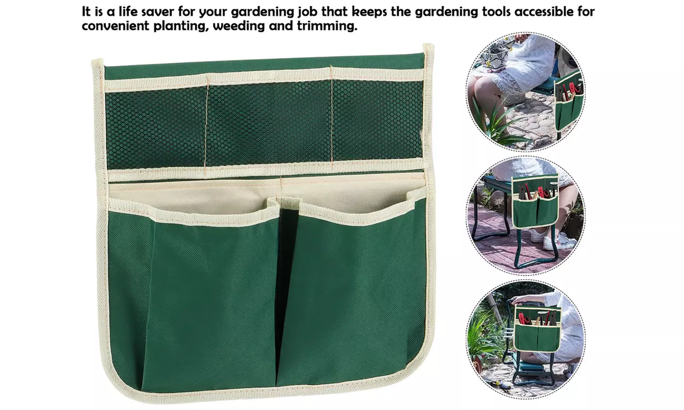 Foldable Portable Garden Kneeler Bench Kneeling Bag Tool Storage Stool Pouch