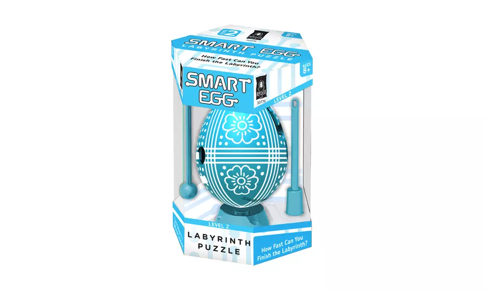 Smart Egg Labyrinth Puzzle - Color Collection: Aqua - Primary Image