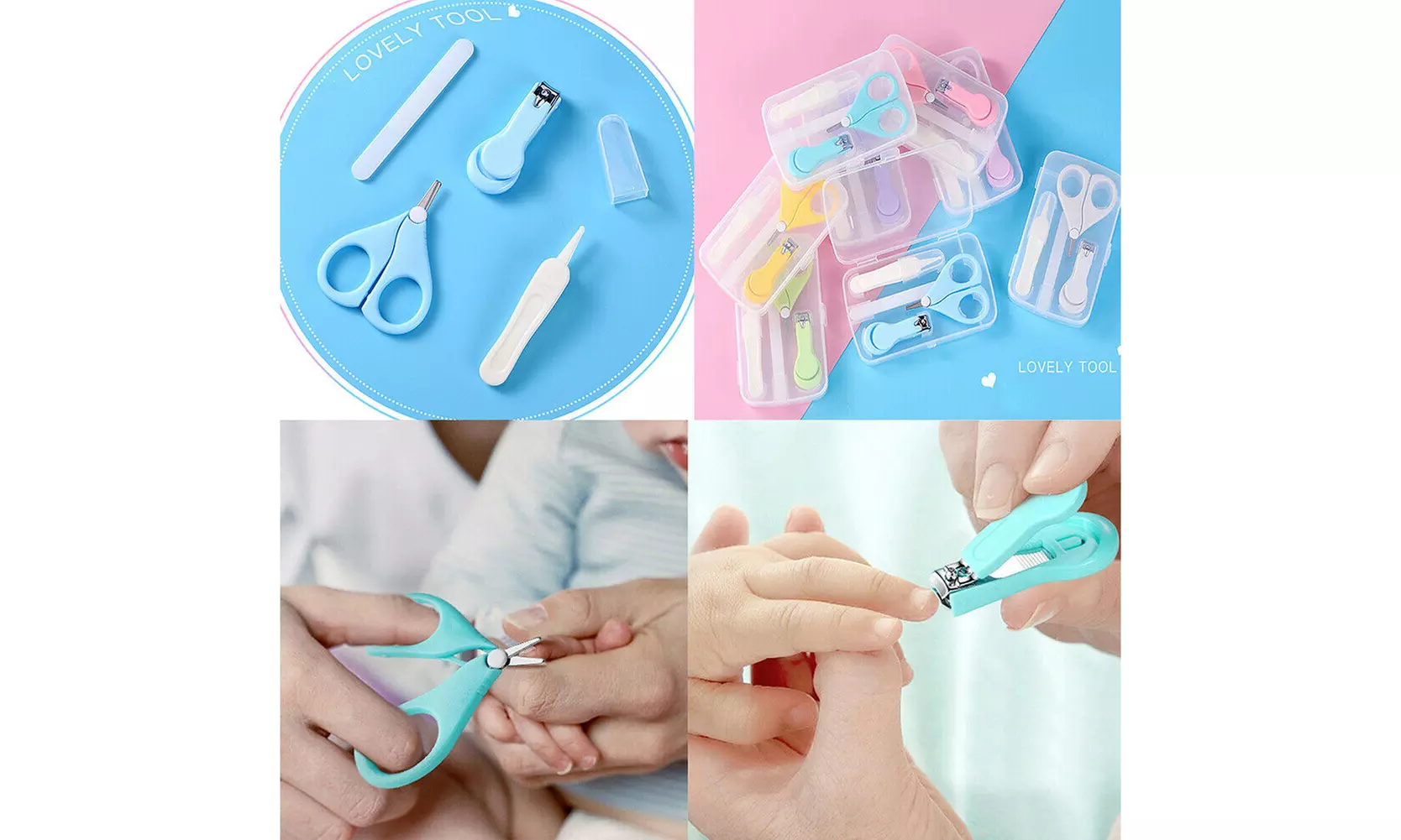 4-in-1 Baby Newborn Grooming Kit Nail Clippers Scissor Nail File Tweezer Set - Primary Image