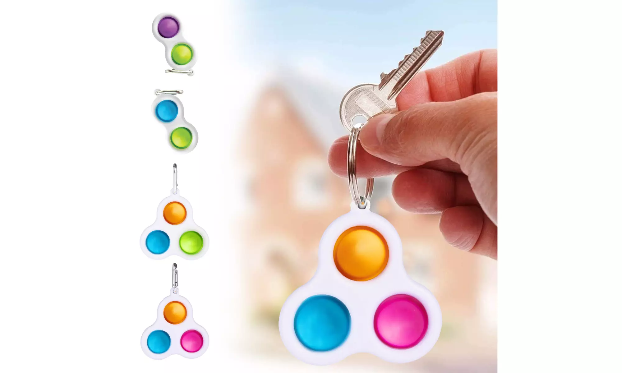 Simple Dimple Bubble Popper Anti-Stress Pressure Relief Fidget Toy (4 Pack) - Second Medium