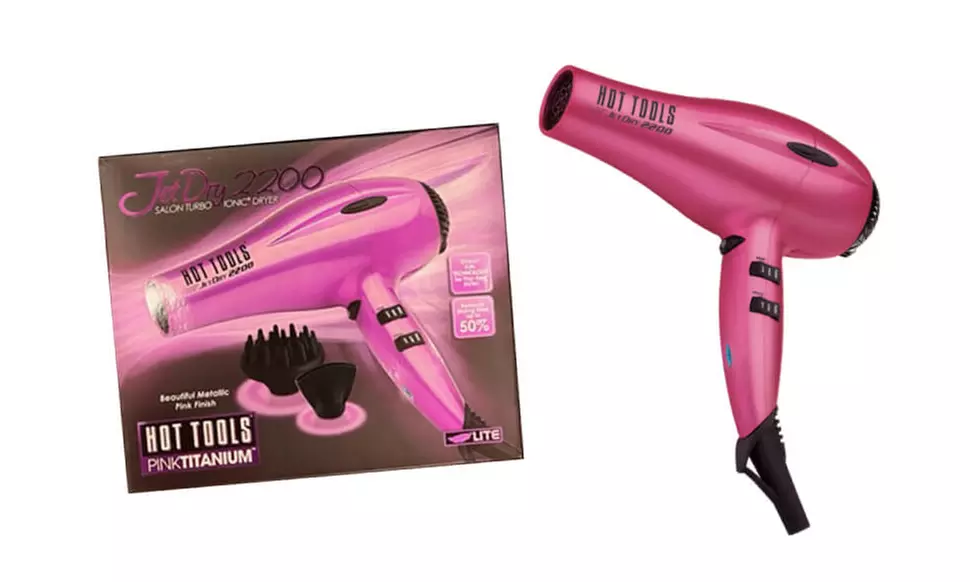 Hot Tools Pink Titanium Jet Dry 2200 Salon Turbo Hair Dryer - Primary Image