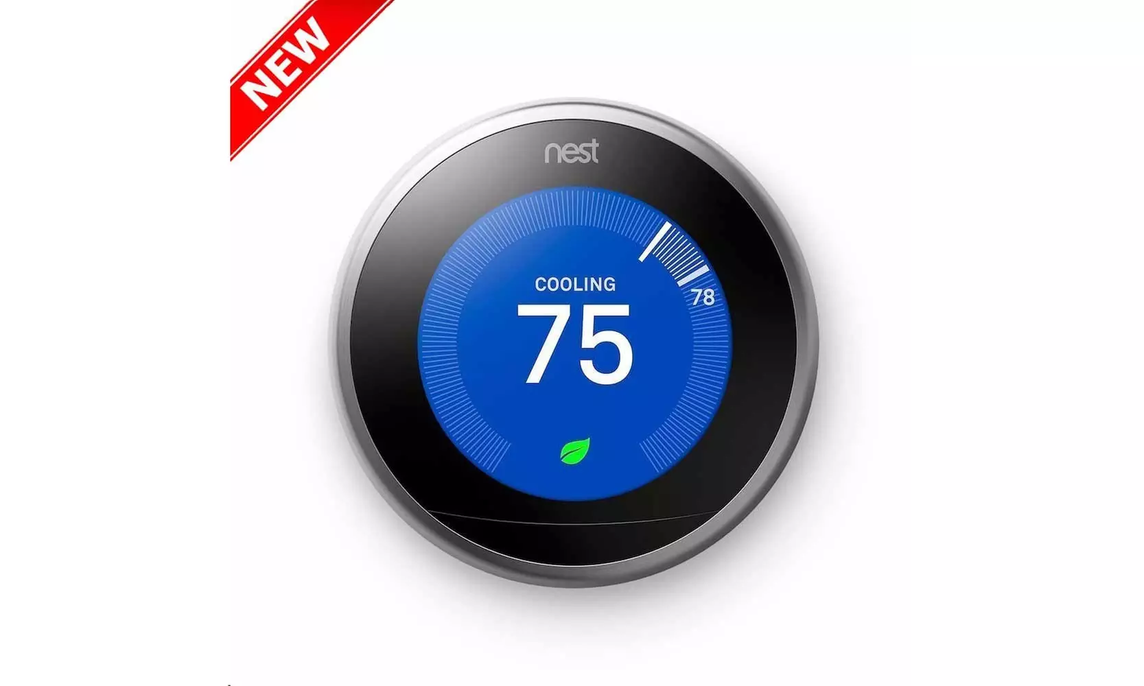 Nest T3007ES 3rd Gen. Learning Thermostat Temperature Control Stainless Steel - Primary Image
