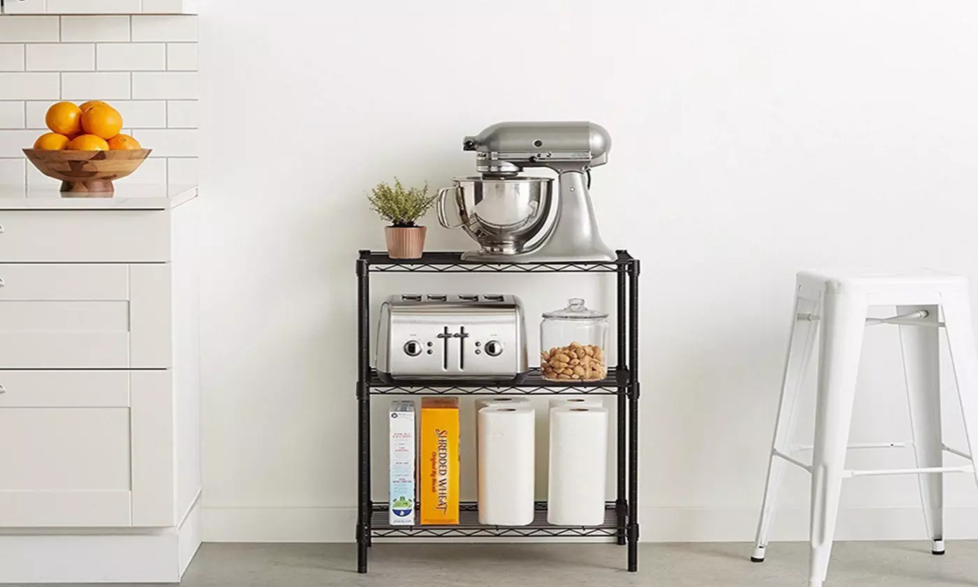 3/4/5-Tier Commercial Chrome Shelving Rack Adjustable Shelf Storage