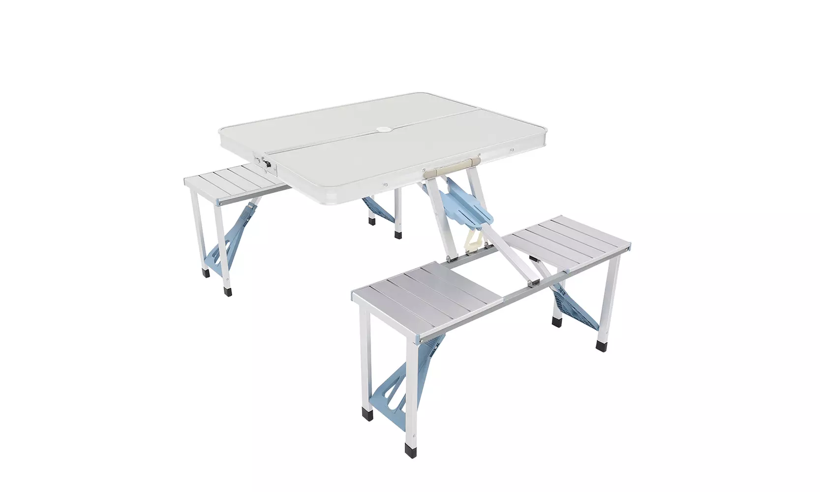 Folding Picnic Table With 4-Person Chair Seats Foldable Table Aluminium Alloy - Primary Image