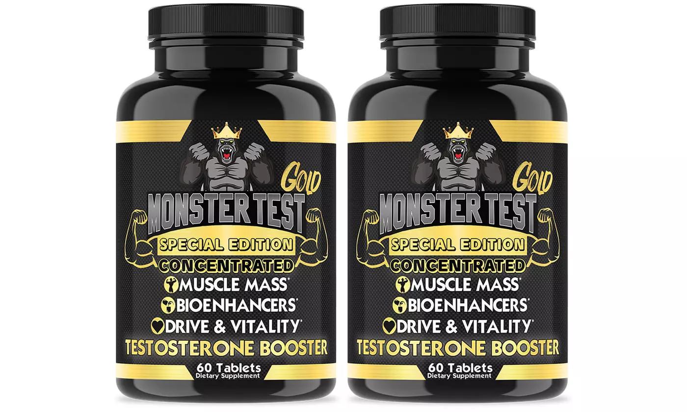 Monster Test Men's Testosterone Booster, Full Collection of 2-Packs