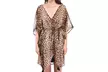 Womens Beach Swimsuit Leopard Bikini Cover Up Summer Beach Dresses Bathing Suit - Second Medium