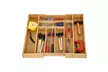 voberry Bamboo Expandable Drawer Organizer Kitchen Cutlery and Utensil Tray - Second Medium