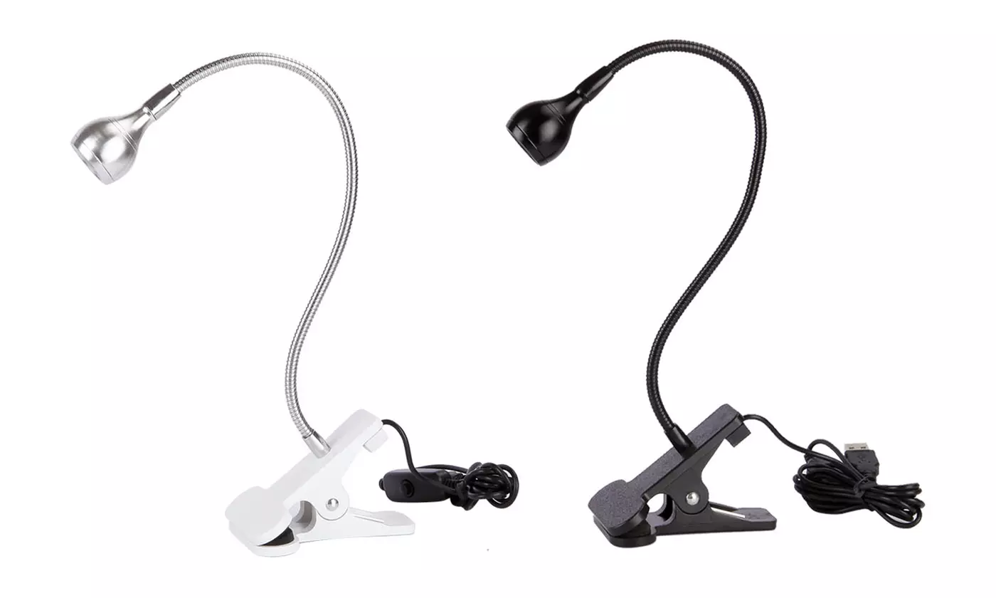 USB Clip on Night Light Reading Light Lamp for Desk Bed Computers