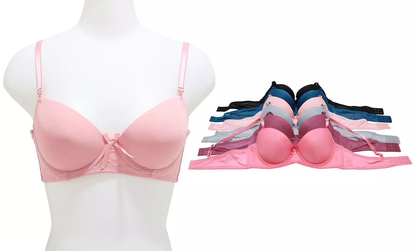Girls' Bras Available in Wired or Wireless Options (6-Pack) - Second Medium