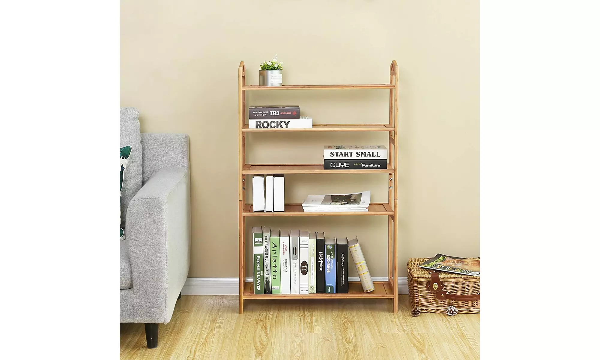 Bamboo Shoe Rack Entryway Shoe Shelf Storage Organizer - Primary Image