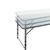 Image 1: 4FT Folding Camping Picnic Table Portable Outdoor Garden Aluminum Table 3 Height