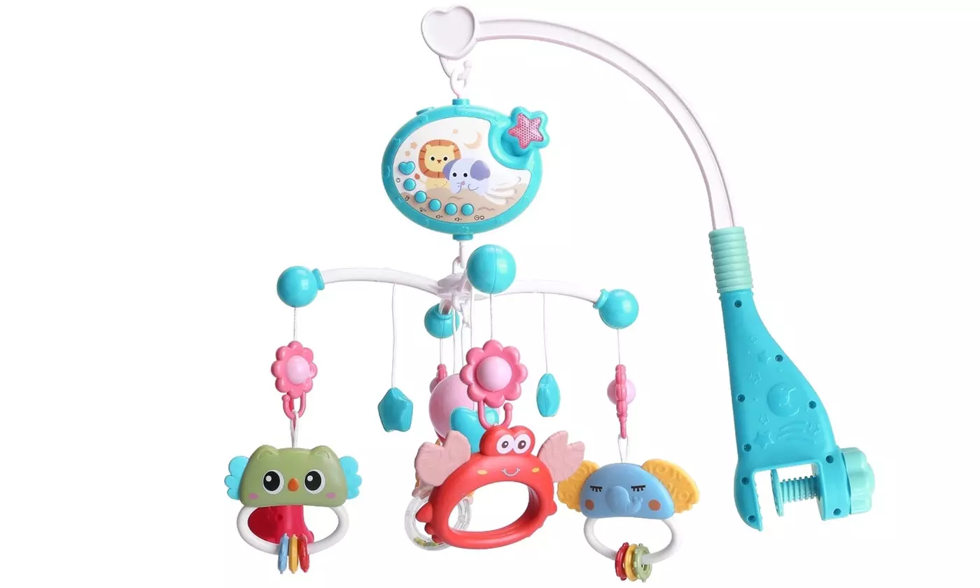  BabyLuv Rotating Musical Star Projector Rattle & Crib Mobile for Soothing Sleep