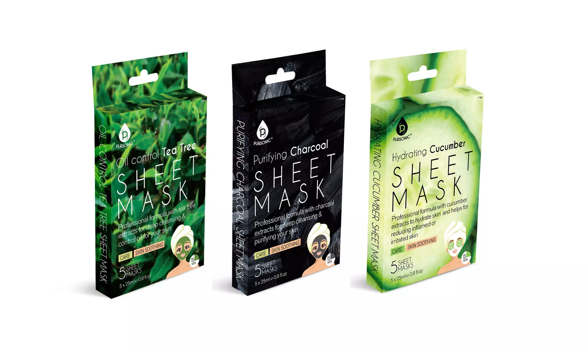 Pursonic Purifying, Oil Control, & Hydrating Professional Sheet Masks   - Primary Image