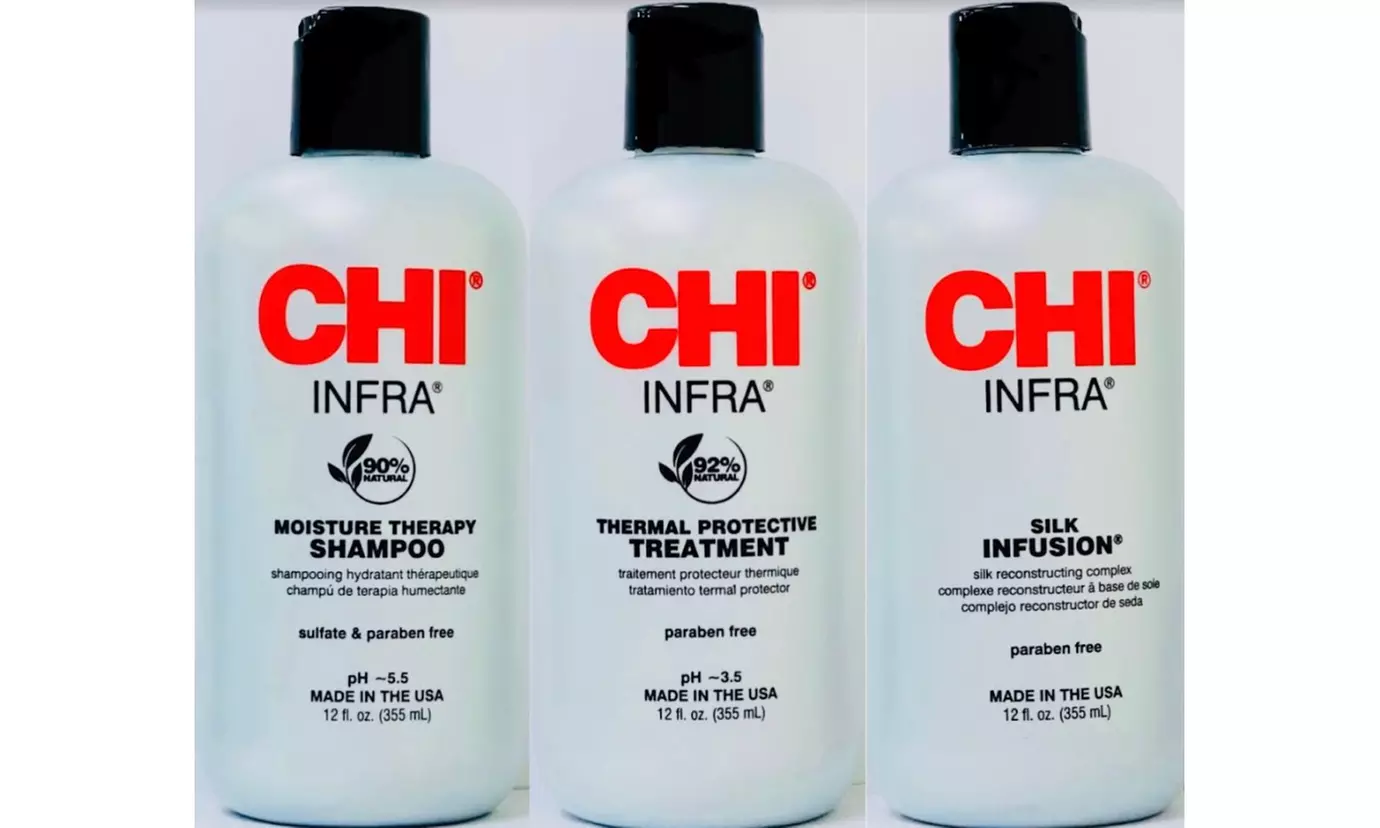 CHI Trio Kit with CHI Infra Shampoo, CHI Infra Treatment and CHI Silk Infusion - Primary Image