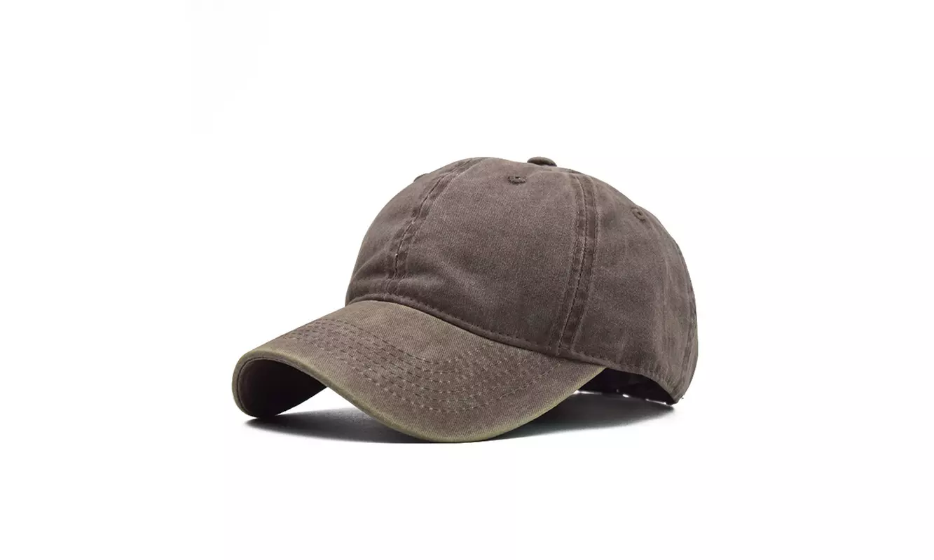 Washed Low Profile Cotton Baseball Cap; Various Colors Available