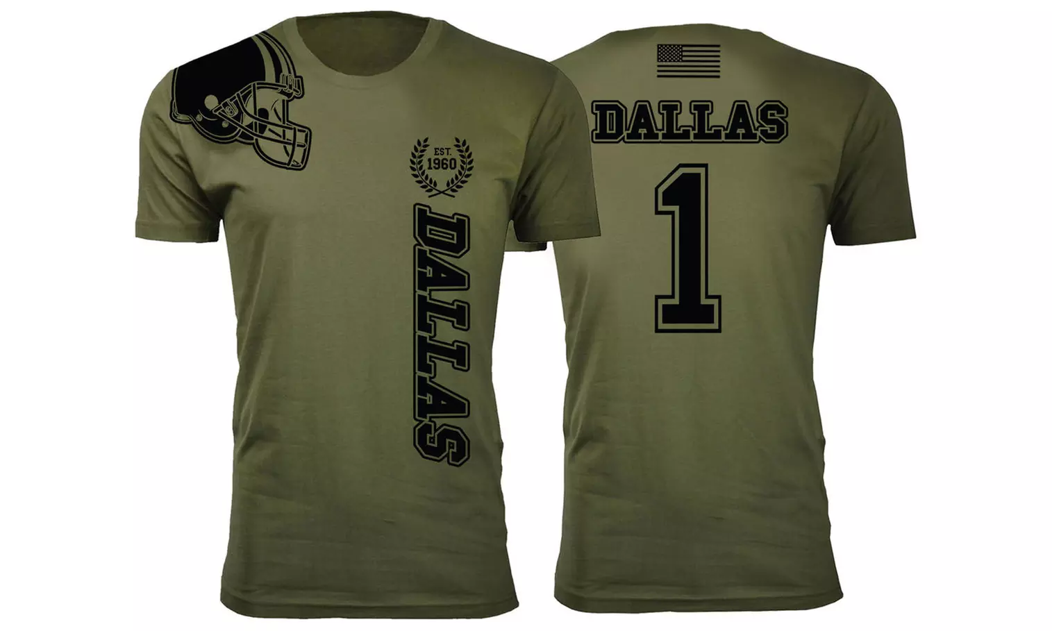 Men's Home of The Brave Football T-Shirts (Extended Sizes Available)
