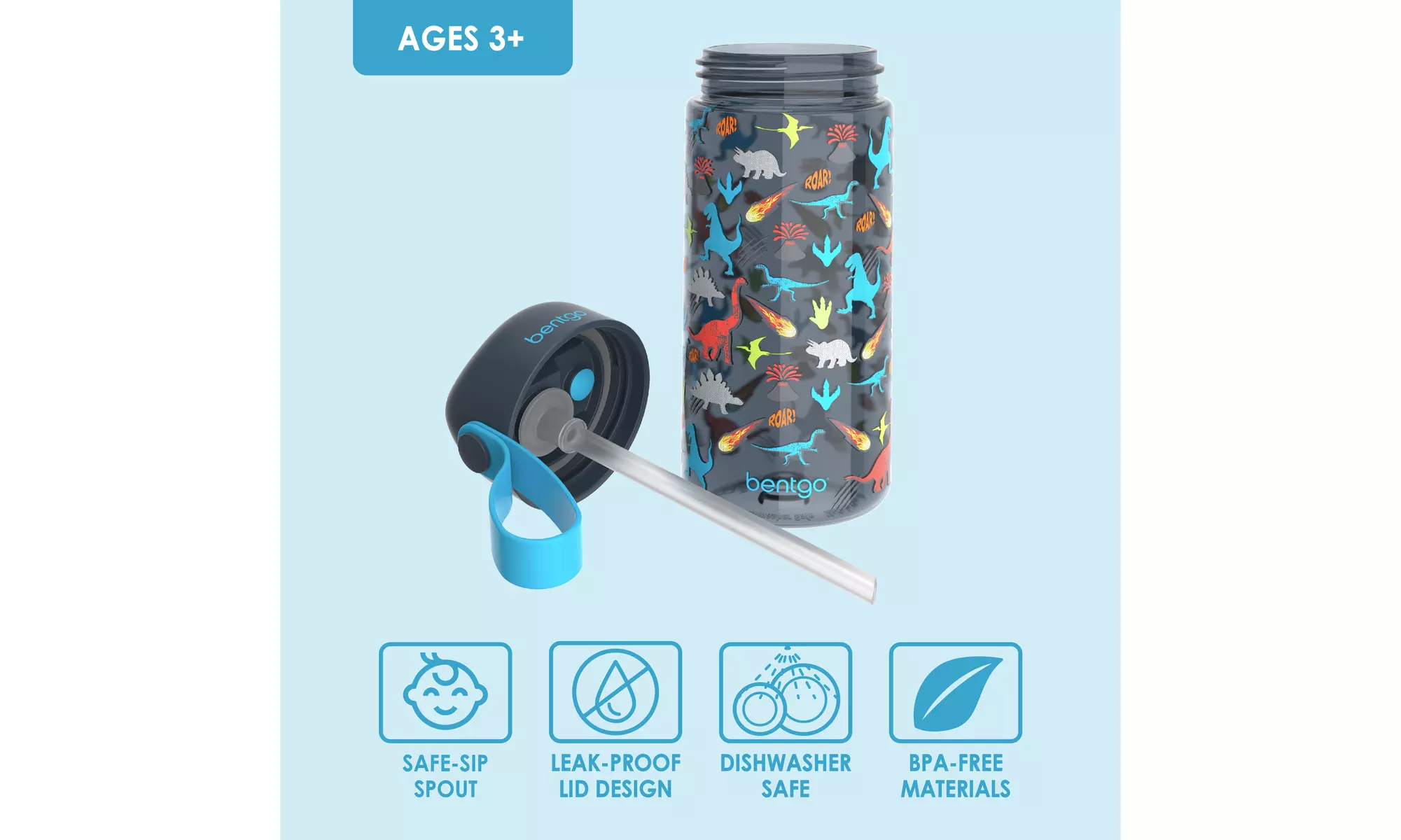 Bentgo Kids Water Bottle (1 and 2 Pack options)