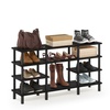 Image 4: Furinno Turn-N-Tube 4-Tier Multipurpose Wide Shelf, Espresso/Black