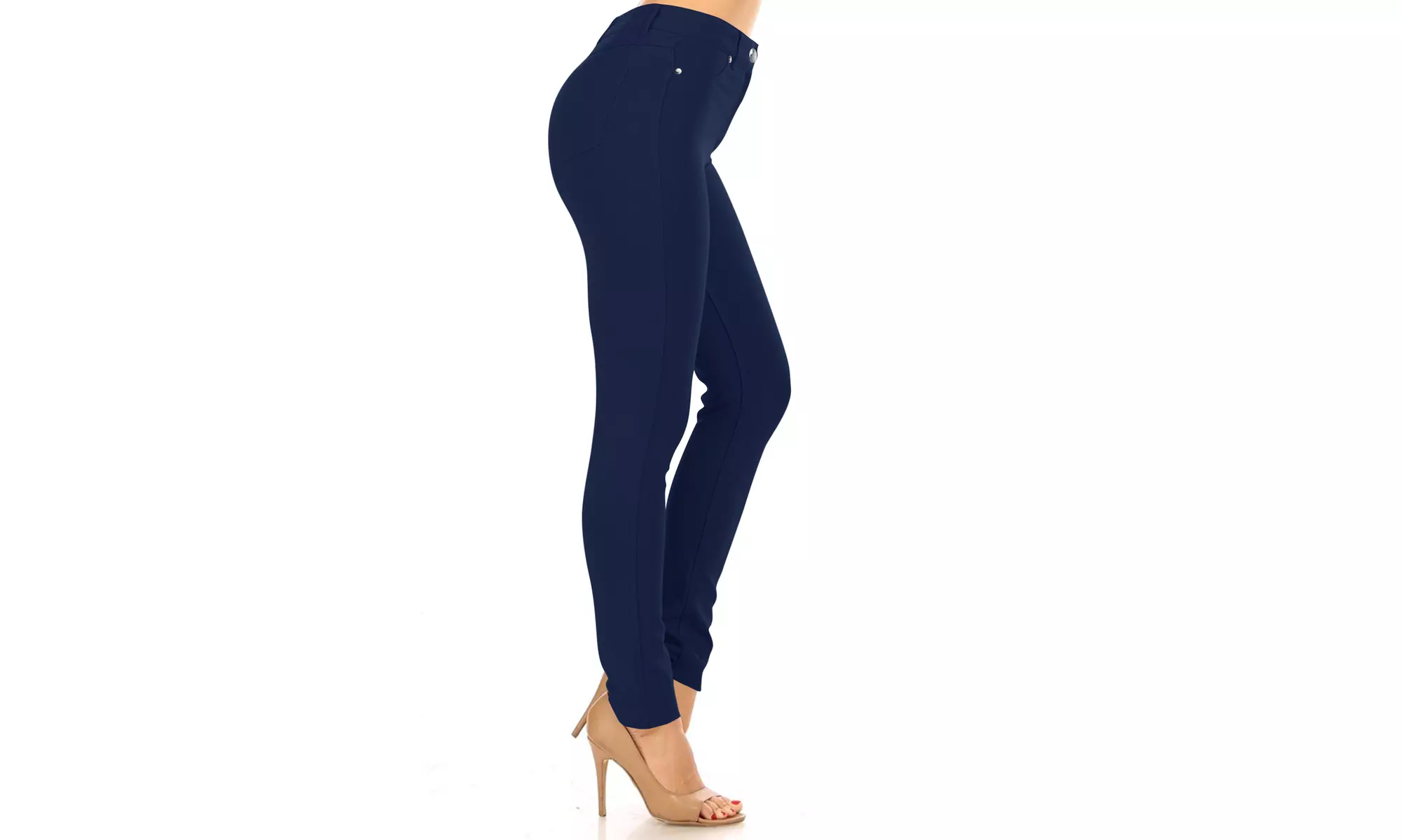 Women's Casual Skinny Ponte Mid-Rise Pants