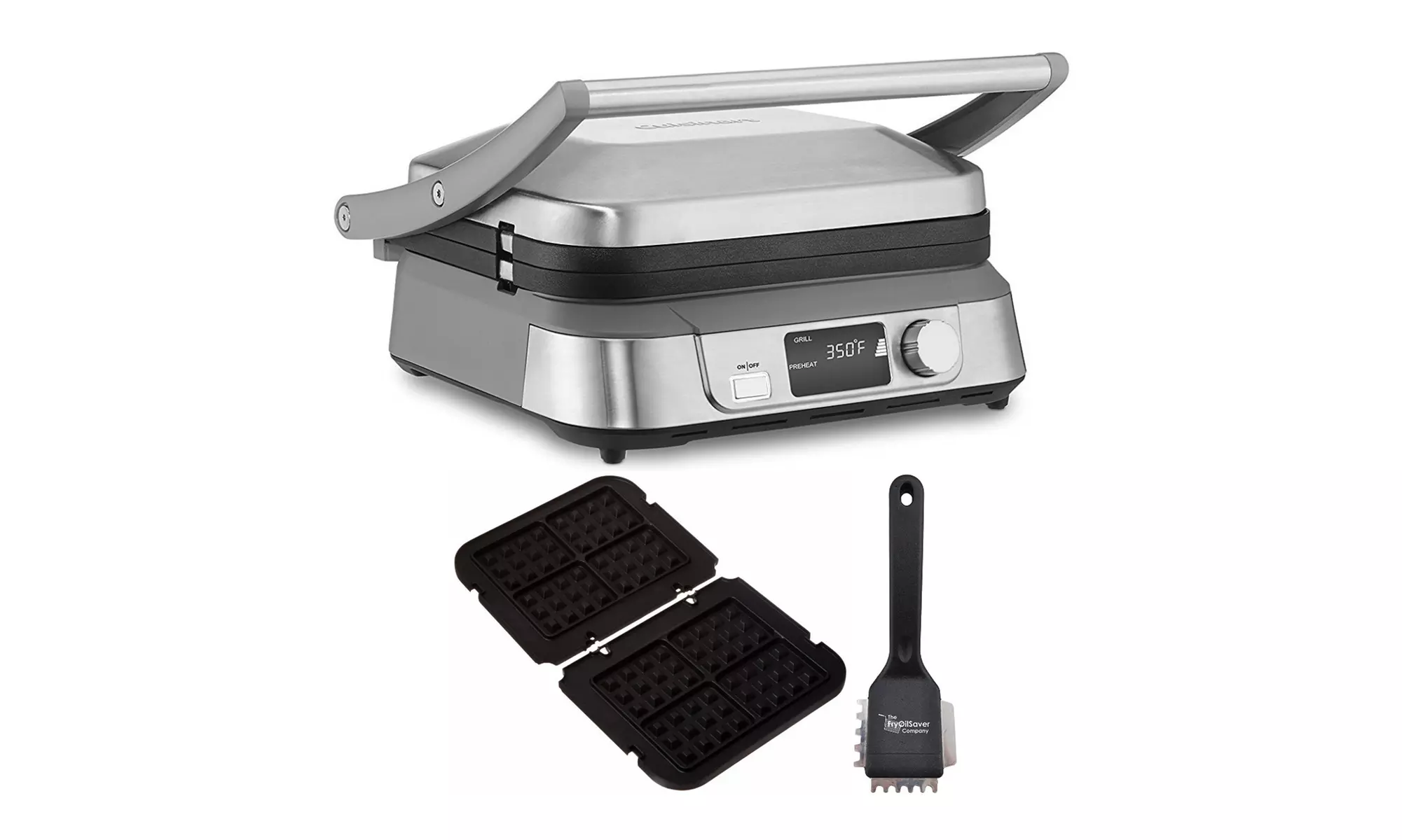 Cuisinart GR-5B Series Griddler FIVE with Griddler Waffle Plates and Grill Brush - Primary Image